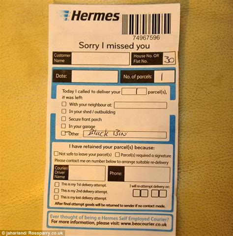 hermes carrier receipt meaning|hermes return label.